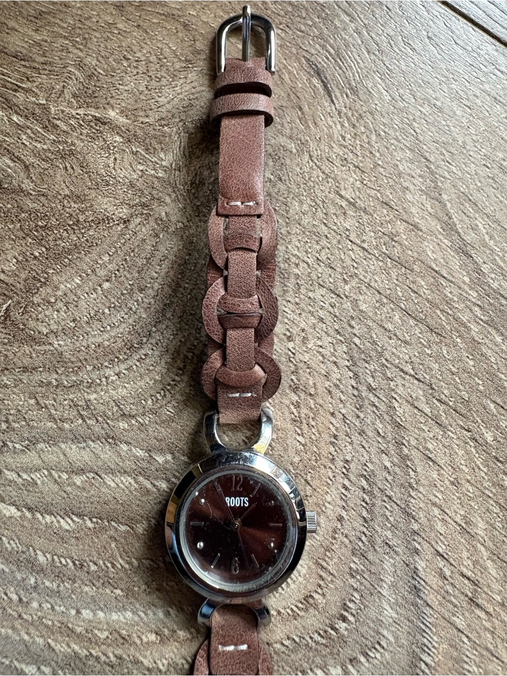 NEW Roots Heritage Watch - Braided Leather Strap - R663LBRN
